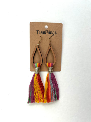 Rainbow Tear Drop Earrings