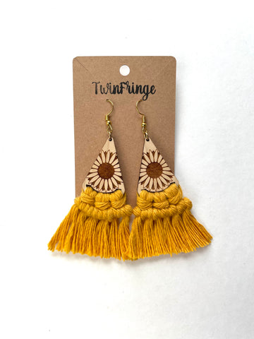 Golden Flower Earrings