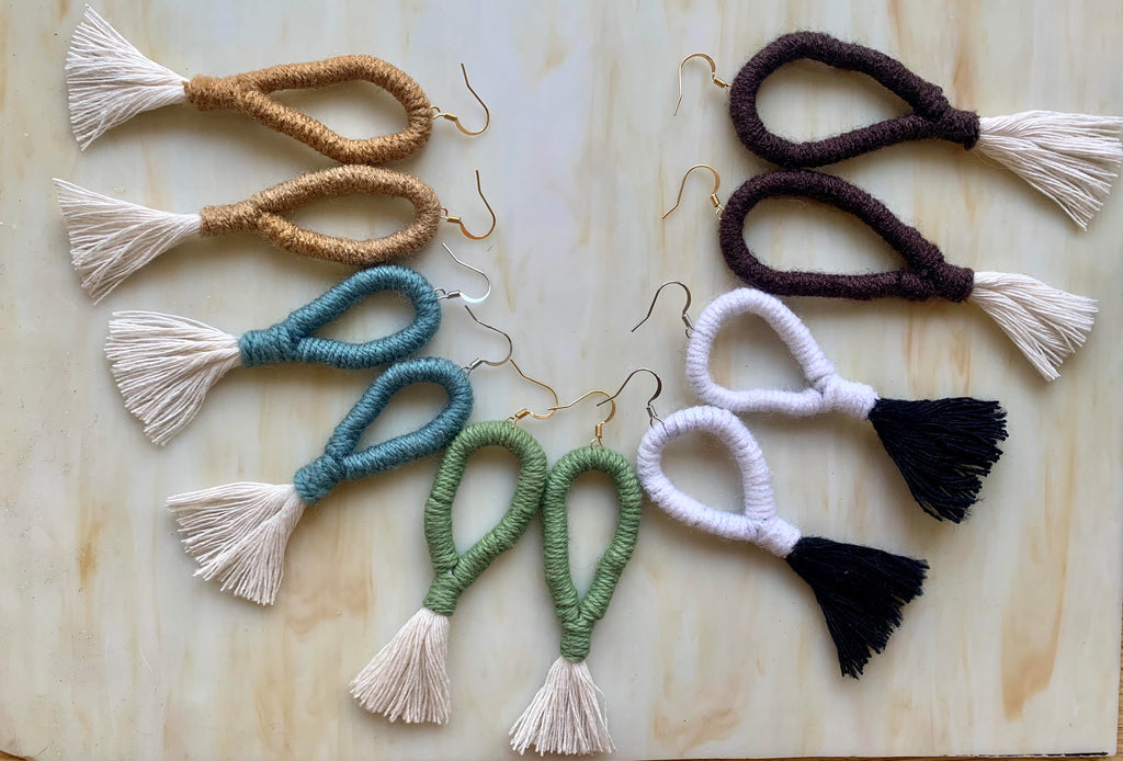 How to Make Easy Macrame Earrings for Beginners - Amy Romeu